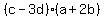 %28c-3d%29%28a+%2B+2b%29