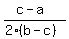 %28c-a%29%2F%282%2A%28b-c%29%29