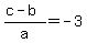 %28c-b%29%2Fa=-3