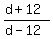 %28d%2B12%29%2F%28d-12%29