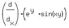 %28d%2Fd%5Bx%5D%29%28e%5E%28y%29+sin%28xy%29%29
