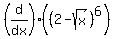 %28d%2Fdx%29%28%282+-+sqrt%28x%29%29%5E6%29