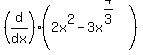 %28d%2Fdx%29%282x%5E2+-+3x%5E%284%2F3%29%29