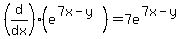 %28d%2Fdx%29%28e%5E%287+x+-+y%29%29=+7+e%5E%287+x+-+y%29