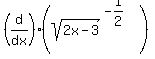 %28d%2Fdx%29%28sqrt%282x-3%29+%5E%28-1%2F2%29%29