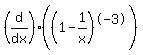 %28d%2Fdx%29+%28%281-1%2Fx%29%5E-3%29
