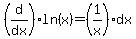 %28d%2Fdx%29ln%28x%29=%281%2Fx%29dx