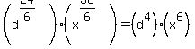 %28d%5E%2824%2F6%29%29%28x%5E%2836%2F6%29%29+=+%28d%5E4%29%28x%5E6%29
