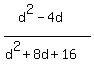 %28d%5E2-4d%29%2F%28d%5E2%2B8d%2B16%29