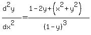 %28d%5E2y%29%2F%28dx%5E2%29+=+%281-2y%2B%28x%5E2%2By%5E2%29%29%2F%28%281-y%29%5E3%29%29