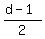 %28d-1%29%2F2