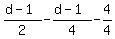 %28d-1%29%2F2-%28d-1%29%2F4-4%2F4