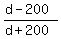 %28d-200%29%2F%28d%2B200%29
