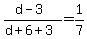 %28d-3%29%2F%28d%2B6%2B3%29=1%2F7