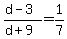 %28d-3%29%2F%28d%2B9%29=1%2F7