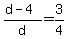 %28d-4%29%2Fd=3%2F4
