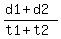 \"%28d1+%2B+d2%29%2F%28t1+%2B+t2%29\"