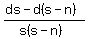 %28ds+-+d%28s-n%29%29%2F%28s%28s-n%29%29