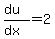 %28du%29%2F%28dx%29=+2