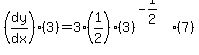 %28dy%2Fdx%29%283%29=3%2A%281%2F2%29%283%29%5E%28-1%2F2%29%2A%287%29