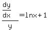 %28dy%2Fdx%29%2Fy+=+lnx+%2B1