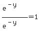 %28e%5E%28-y%29%29%2F%28e%5E%28-y%29%29=1