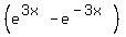 %28e%5E%283+x%29+-+e%5E%28-3x%29%29