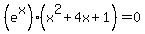 %28e%5Ex%29%28x%5E2%2B4x%2B1%29=0