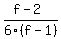 %28f-2%29%2F6%28f-1%29