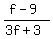 %28f-9%29%2F%283f%2B3%29