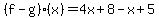 %28f-g%29%28x%29=4x%2B8-x%2B5