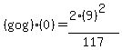 %28g+o+g%29%280%29=%282%2A%289%29%5E2%29%2F117