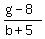 %28g-8%29%2F%28b%2B5%29