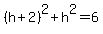 %28h%2B2%29%5E2+%2B+h%5E2+=+6