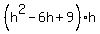 %28h%5E2-6h%2B9%29%2Ah