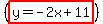 %28highlight%28+y=-2x%2B11%29%29