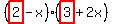 %28highlight%282%29-x%29%28highlight%283%29%2B2x%29