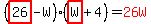 %28highlight%2826%29-W%29%28highlight%28W%29%2B4%29=red%2826W%29
