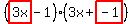 %28highlight%283x%29-1%29%283x%2Bhighlight%28-1%29%29