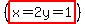 %28highlight%28x=2y=1%29%29