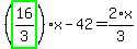 %28highlight_green%28+16%2F3+%29%29%2Ax-42=2%2Ax%2F3