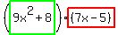 %28highlight_green%289x%5E2%2B8%29%29highlight%28%287x-5%29%29