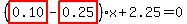 %28highlight_red%28+0.10+%29-highlight_red%28+0.25+%29%29%2Ax%2B2.25=0