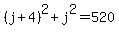 %28j%2B4%29%5E2%2Bj%5E2=520