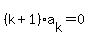 %28k%2B1%29a%5Bk%5D+=+0