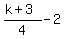 %28k%2B3%29%2F4-2