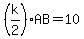 %28k%2F2%29AB=10