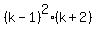%28k-1%29%5E2%2A%28k%2B2%29
