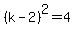 %28k-2%29%5E2=4