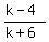%28k-4%29%2F%28k%2B6%29